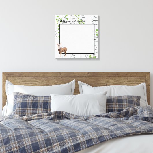 20 "x20" Signature Canvas Herten Doe Buck Woodland (Insitu (Slaapkamer))