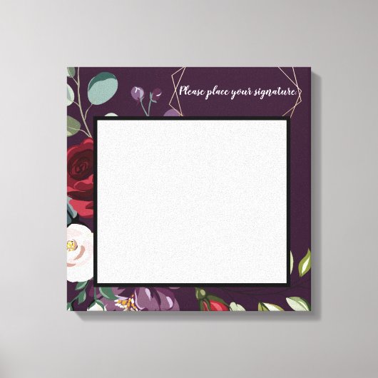 20 "x20" Signature Canvas Plum Paarse Rozen Goud G (Voorkant)