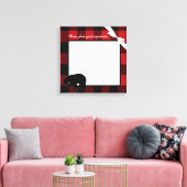 20 "x20" Signature Canvas Rode Buffel Plaid Beer Afdruk (Insitu (Woonkamer))