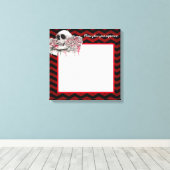 20 "x20" Signature Canvas schedel Roos Gotische Ch (Insitu (Houten vloer))