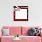 20 "x20" Signature Canvas schedel Roos Gotische Ch (Insitu (Woonkamer))