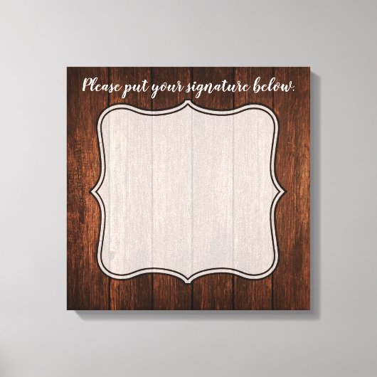 20 "x20" Signature Canvas Schuur Hout Landelijk Ru (Voorkant)