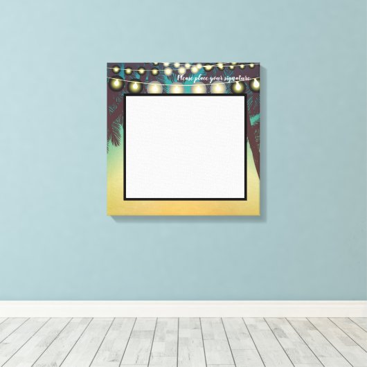 20 "x20" Signature Canvas Strand Zonsondergang Pal (Insitu (Houten vloer))