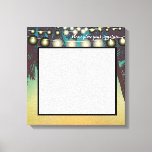 20 "x20" Signature Canvas Strand Zonsondergang Pal (Voorkant)