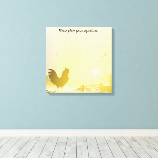 20 "x20" Signature Canvas Sunny Morning Boerderij  (Insitu (Houten vloer))