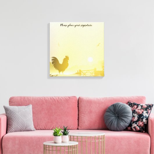 20 "x20" Signature Canvas Sunny Morning Boerderij  (Insitu (Woonkamer))