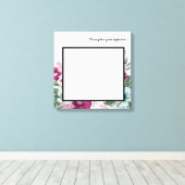 20 "x20" Signature Canvas Tropische bloemen op wit (Insitu (Houten vloer))