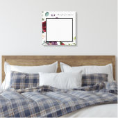 20 "x20" Signature Canvas White Roses Gold Geometr (Insitu (Slaapkamer))