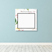 20 "x20" Signature Canvas Witte Bloemen op W (Insitu (Houten vloer))