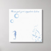 20 "x20" Signature Canvas Zeepaardje Zee Ocean Bea (Voorkant)