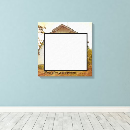 20 "x20" Signature Canvas Zonsondergang Schuur Lan (Insitu (Houten vloer))