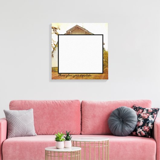 20 "x20" Signature Canvas Zonsondergang Schuur Lan (Insitu (Woonkamer))