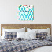 20 "x20" Signature CanvasGeometrisch Roos Chevron  Canvas Afdruk (Insitu (Slaapkamer))