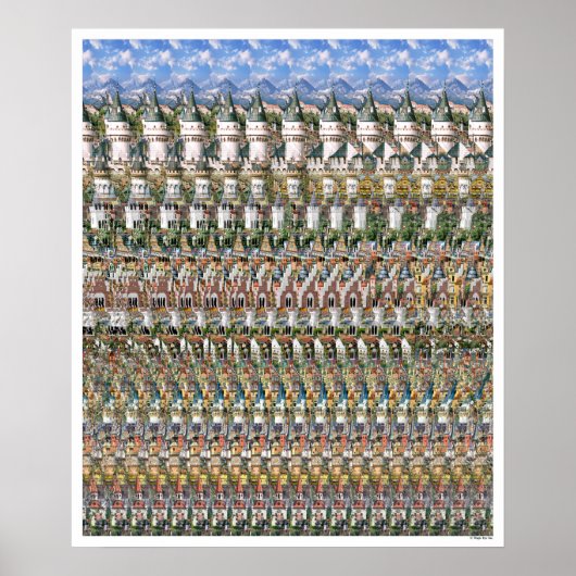 20"x24" "Neuschwantstein Castle" 3D Poster (Voorkant)