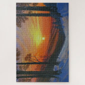 20"x30" Puzzel - "Zonsondergang boven besneeuwd bo (Verticaal)