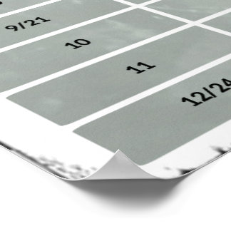 20 x 10 inch, robuust Poster met tussenpozen van g