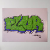 20 x 15 PLUR Graffiti Poster (Voorkant)