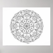 20 x 16 inch, Mandala Dot Work Poster (Matte) (Voorkant)