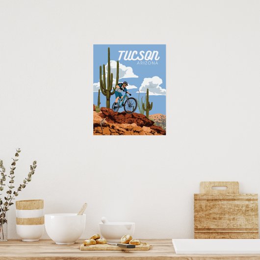 20 x 16-inch mountainbiking poster (Keuken)