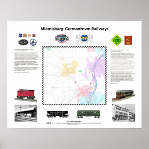 20 x 16 inch, Ohio Railways: Miamisburg/Germantown Poster