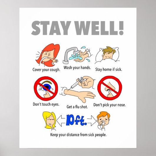 20 x 16-inch STAY WELL-Poster Poster (Voorkant)