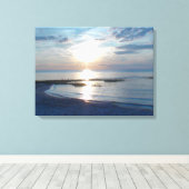 20" x 16"  Ingepakt canvas Cape Cod-strand Afdruk (Insitu (Houten vloer))
