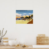 20 x 16 Strand en Jachtclub Ocean Gate NJ Poster (Keuken)
