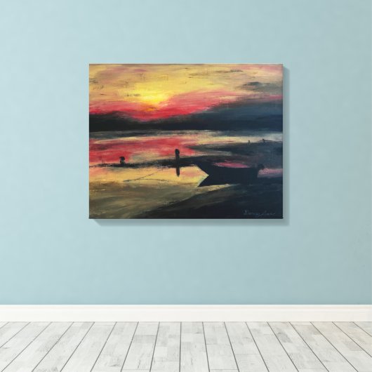 20"x 16"x 0,75"Uitgerekte Canvasdruk Canvas Afdruk (Insitu (Houten vloer))