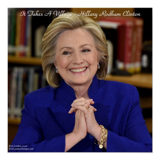 20" x 20" Hillary Neemt Een Dorp Poster (Voorkant)