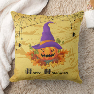 20 x 20 inch Happy Halloween (pompoen) Pillow Kussen