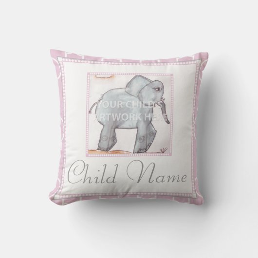 20 x 20-inch roze raket $ 59,95 kussen (Voorkant)