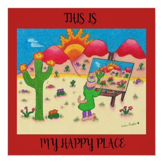 20 X 20 Poster - Dit is mijn Happy Place (Voorkant)
