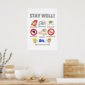 20 x 28-inch STAY WELL-Poster Poster (Keuken)