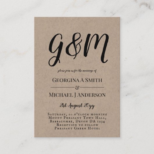 20 x Budget FOTO Bruiloft uitnodigingen met ENVL. (Voorkant)