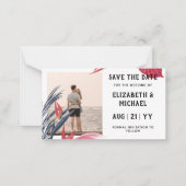 20 x BUDGET Foto Opslaan Datum Pampas Gras Tropisc Notitiekaartje (Voorkant)