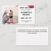 20 x BUDGET Foto Opslaan Datum Pampas Gras Tropisc Notitiekaartje (Voorkant / Achterkant)