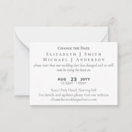 20 x FOTO Verandering van Datum Uitstel incl ENVL. Advieskaart