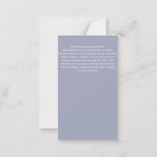 20 x minimalistische foto Bewaar de datum Dusty Bl Notitiekaartje (Achterkant)