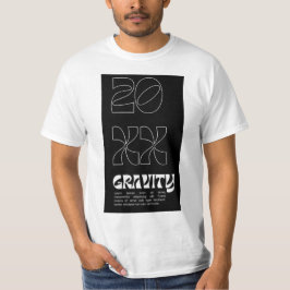 20 XX GRAVITY B&W DESIGN OP T-shirt