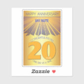 20 Year | Golden Ray 12 Step CUSTOM NAME Sticker (Vel)
