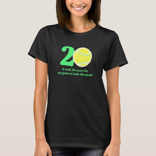20 Year Old Tennis Player 2002 20th Birthday T-shirt (Voorkant)