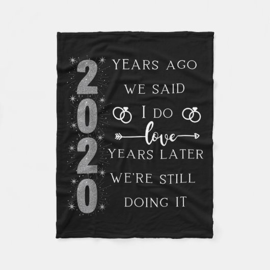 20 Year Wedding Anniversary. We Said I Do. We're S Fleece Deken (Voorkant)