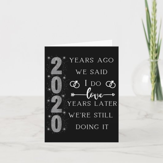 20 Year Wedding Anniversary. We Said I Do. We're S Kaart (Voorkant)