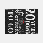 20 Years Down Forever To Go Paar 20ste bruiloft Fleece Deken (Voorkant (Horizontaal))
