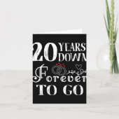 20 Years Down Forever To Go Paar 20ste bruiloft Kaart (Voorkant)