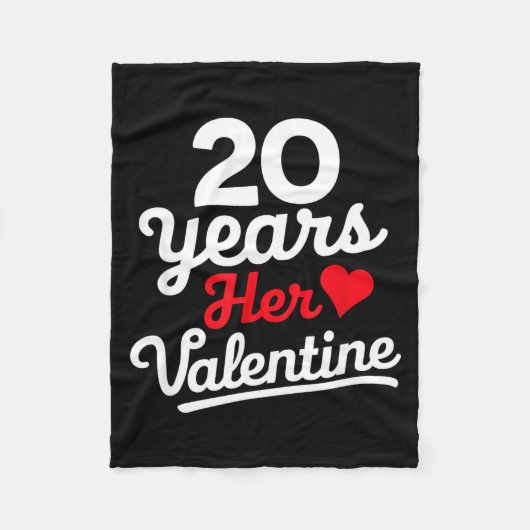 20 Years Her Valentine _ Anniversary Couples Valen Fleece Deken (Voorkant)