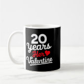 20 Years Her Valentine _ Anniversary Couples Valen Koffiemok (Links)