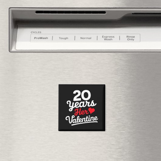 20 Years Her Valentine _ Anniversary Couples Valen Magneet (Insitu (Vaatwasser))