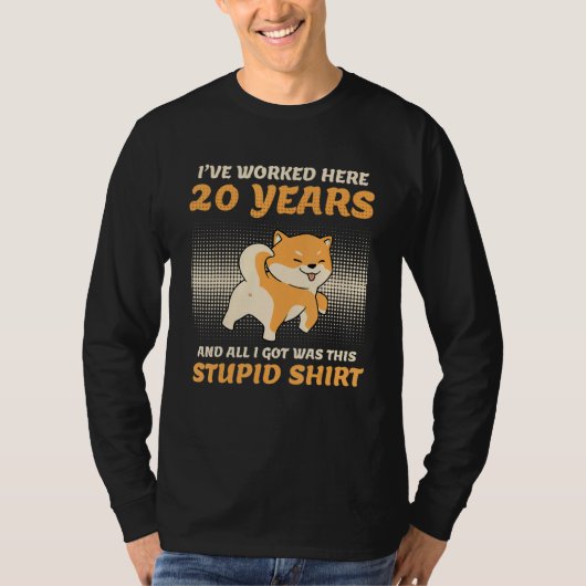 20 Years Of Service Company Anniversary 20 Years A T-shirt (Voorkant)