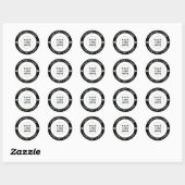 20 Zakelijk Logo Hier | Standaard Eenvoudige Stick Ronde Sticker (Vel)